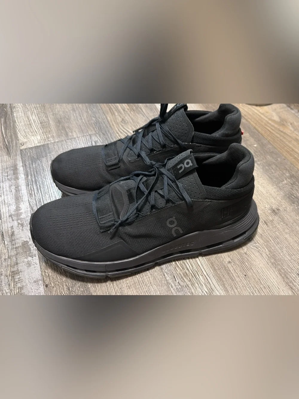 On Running Men's Black Cloudnova Athletic Sneakers